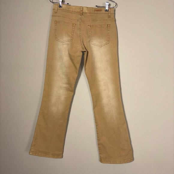 CJ Jeans Tan Bootcut Embroidered Floral Jeans - Size 7 - Picture 2 of 10